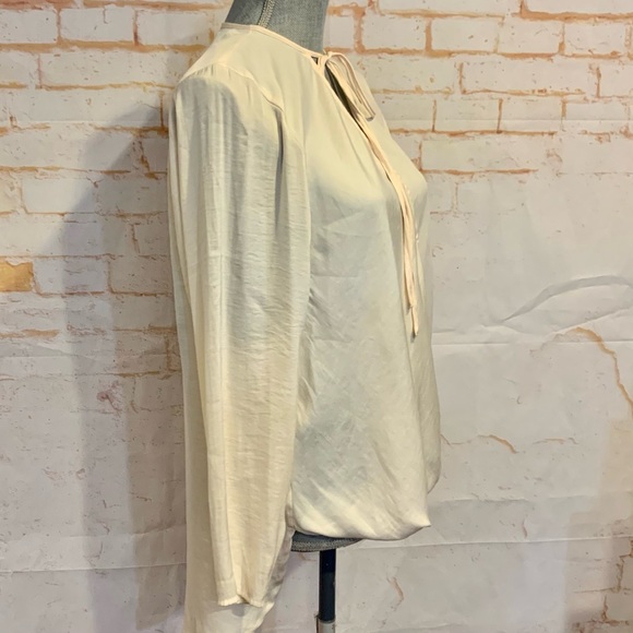 Cream Blouse Crossover By Silence and Noise Anthropologie - Picture 4 of 7